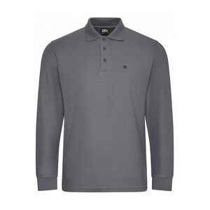 PRORTX Mens Long-Sleeved Polo Shirt / Solid Grey